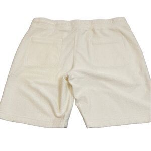 Williams & Kent Shorts Men's Size Large White/Ivory Fluffy Pockets Elastic Waist